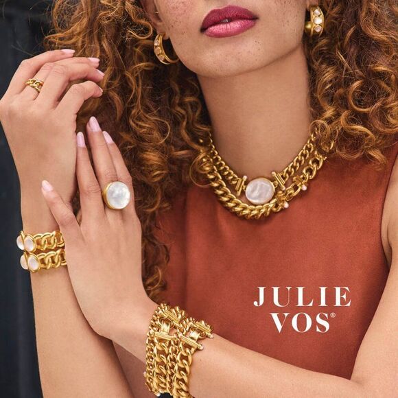 Brand New. $235 Julie Vos Dolce Demi Link Bracelet Sz Large (long) Color: gold - Picture 3 of 13